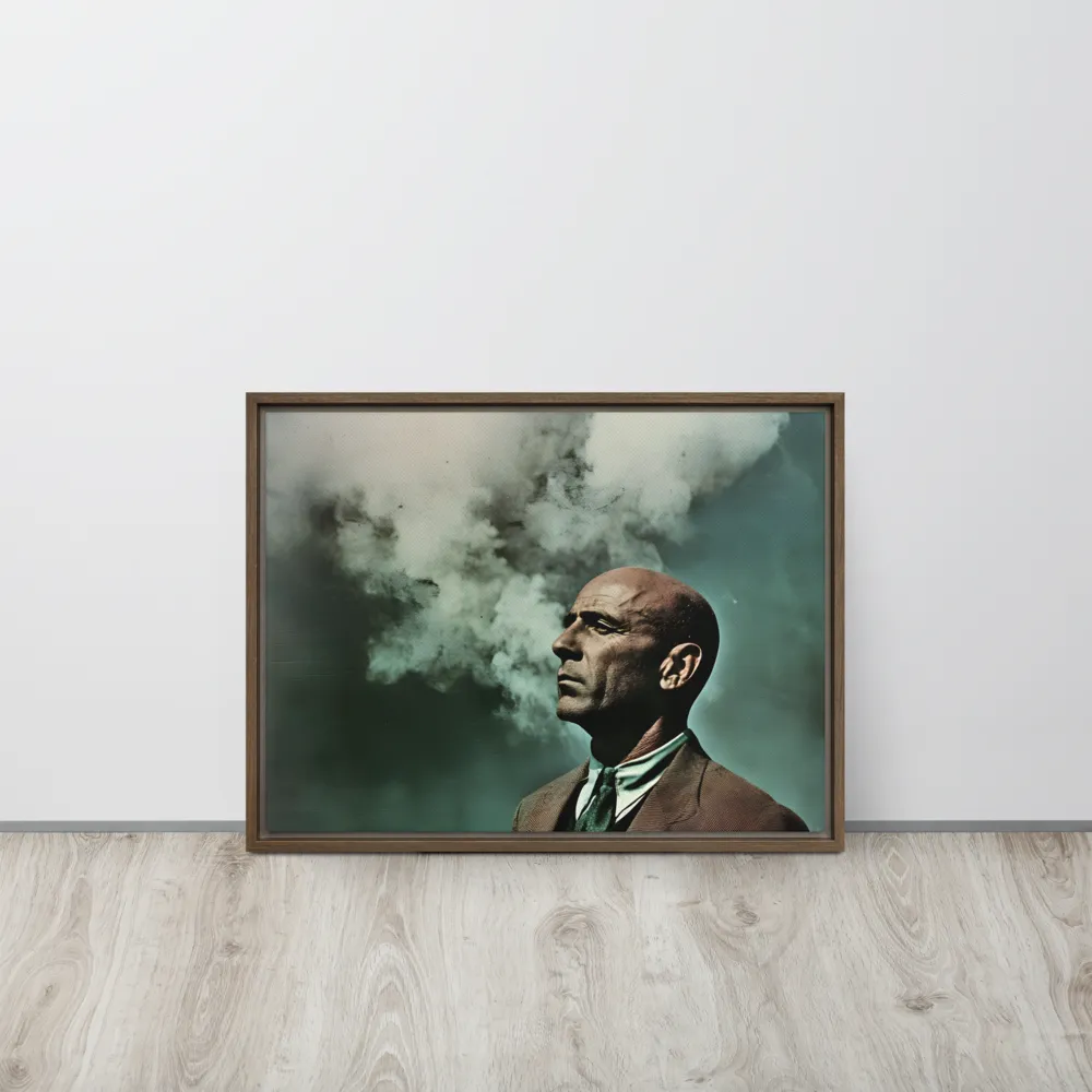 Clouded Thoughts | Canvas with Brown Frame | 18″×24″