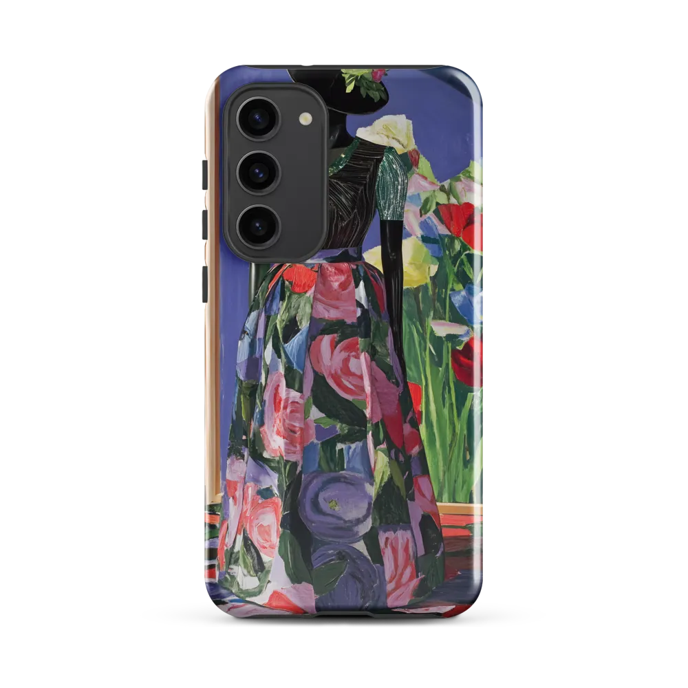 Floral Tapestry: Mannequin with Painterly Print