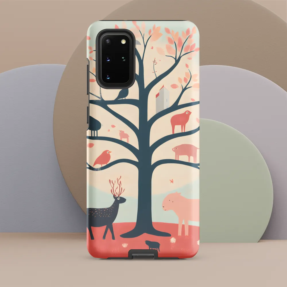 Whimsical Tree with Playful Creatures