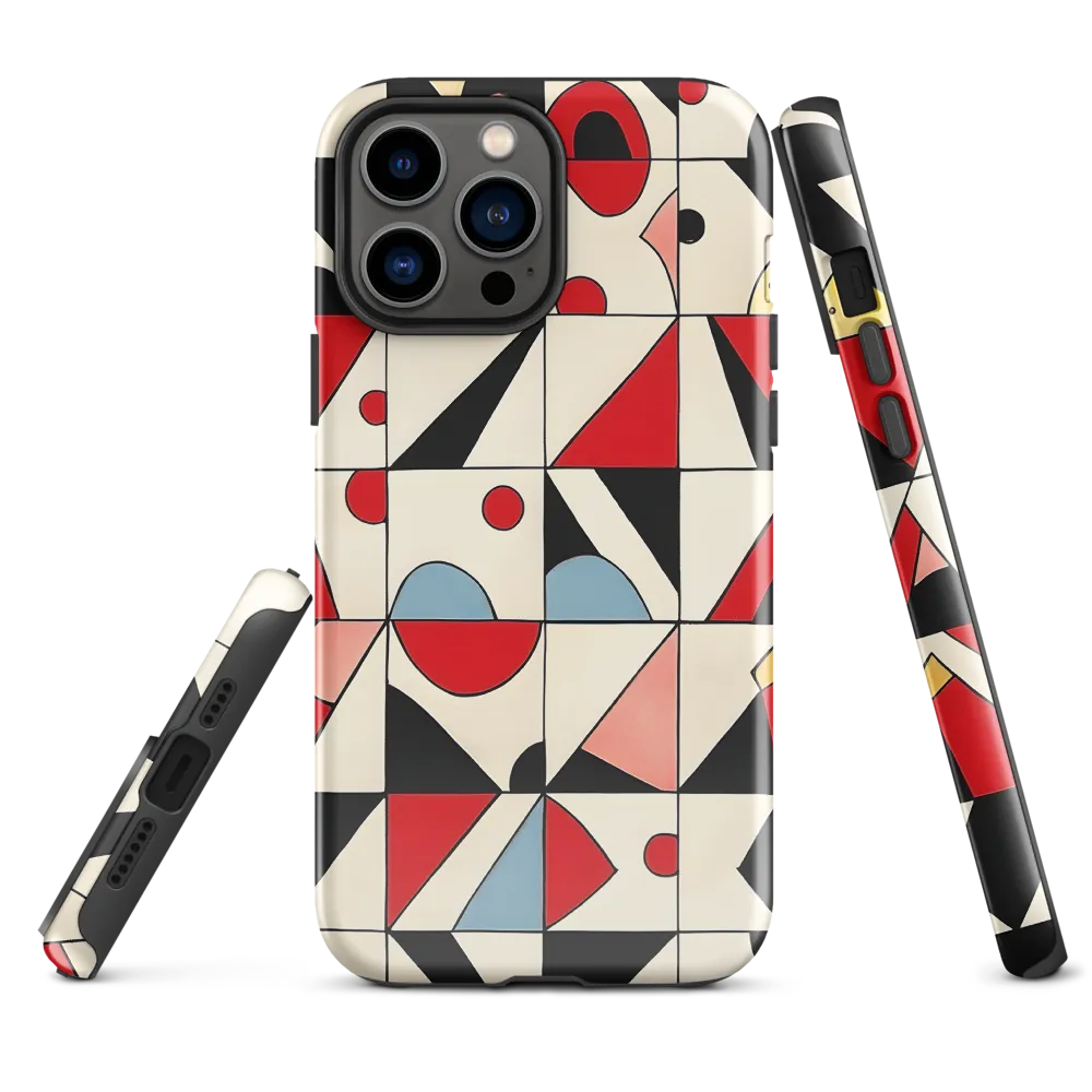Dynamic Geometric Harmony | Phone Case |  13 Pro Max | Tough Case | Glossy