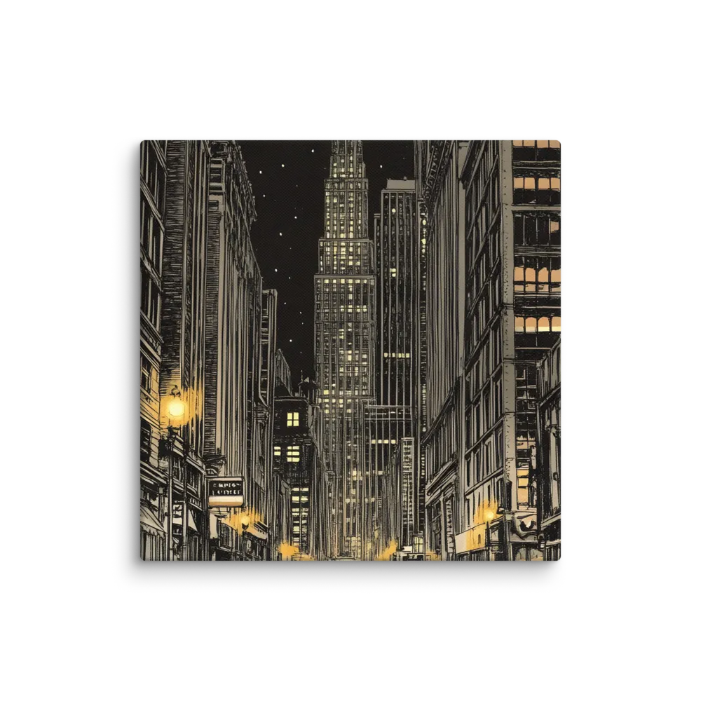 Whispers of the Night City | Canvas | 8″×8″