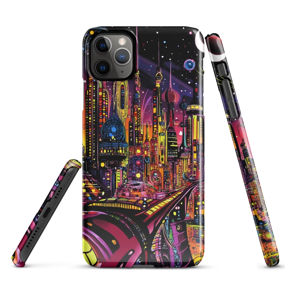 Neon Odyssey: A Journey Through Futuristic Realms | Phone Case |  11 Pro Max | Snap Case | Glossy