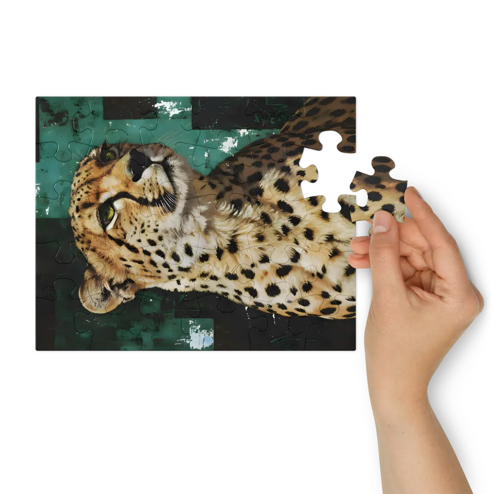 Cheetah Portrait 
 Jigsaw Puzzle in Tin Box
