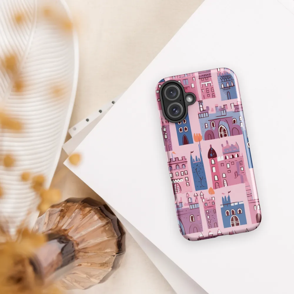 Whimsical Castles: A Playful Tapestry | Phone Case |  16 Plus | Tough Case | Glossy