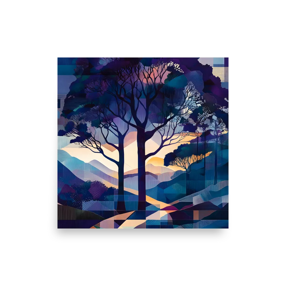 Tranquil Geometry: A Journey Through Color | Poster | 12″×12″
