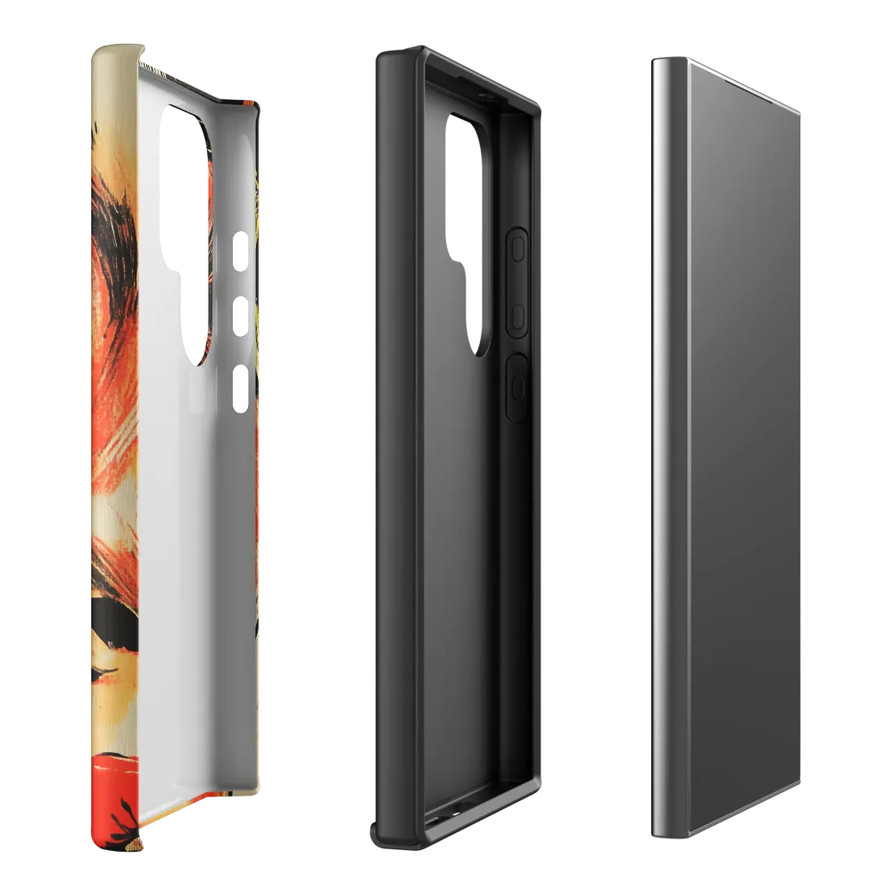 Intense Gaze: A Pop Art Portrait | Phone Case |  S24 Ultra | Tough Case | Matte