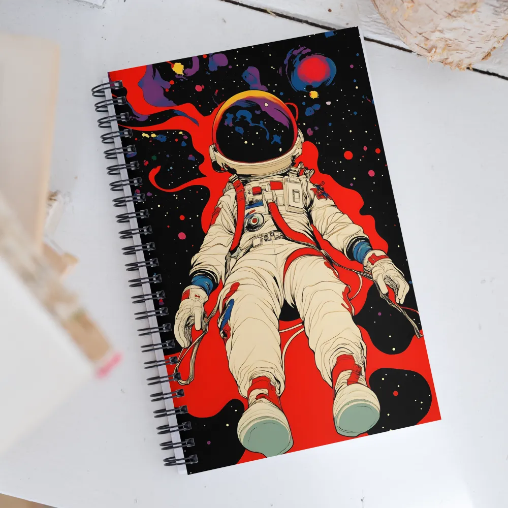 Astronaut in Cosmic Reverie | Spiral Notebook