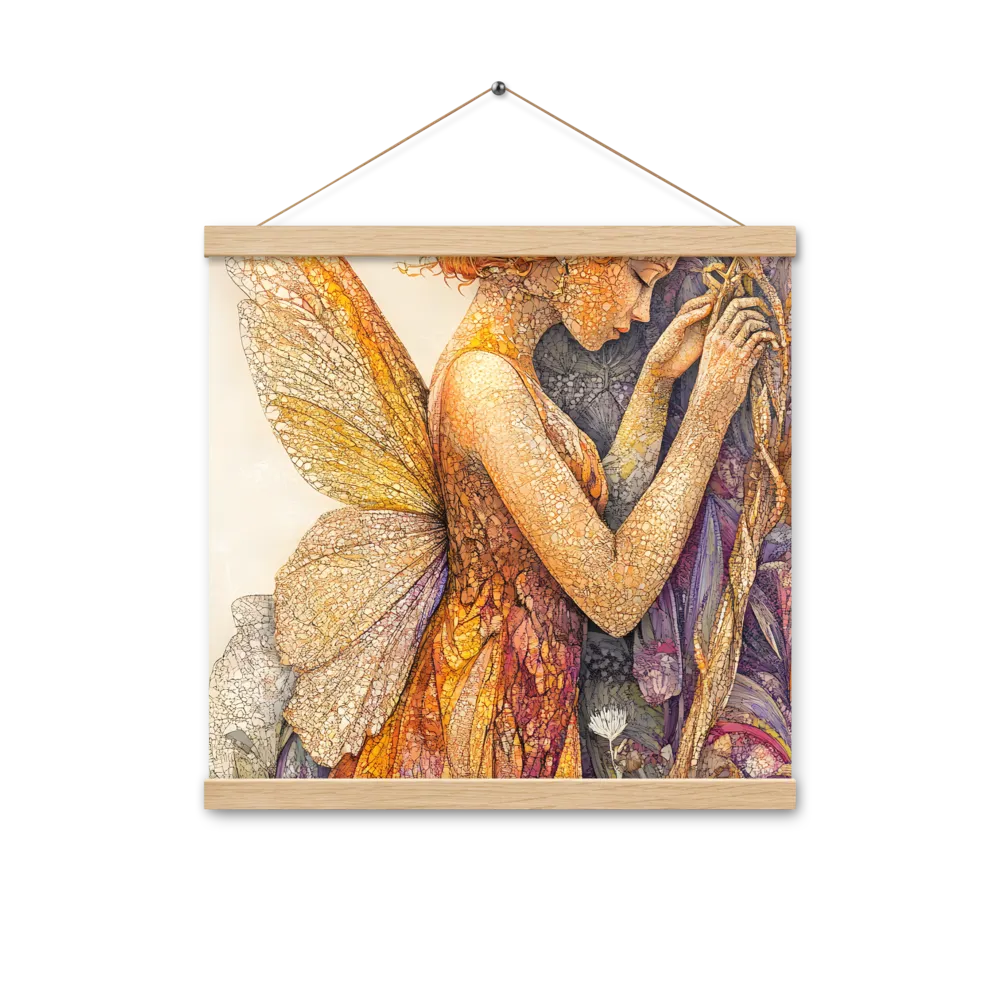 Whispers of the Frosted Meadow | Poster With Oak Wood Hanger | 16″×16″