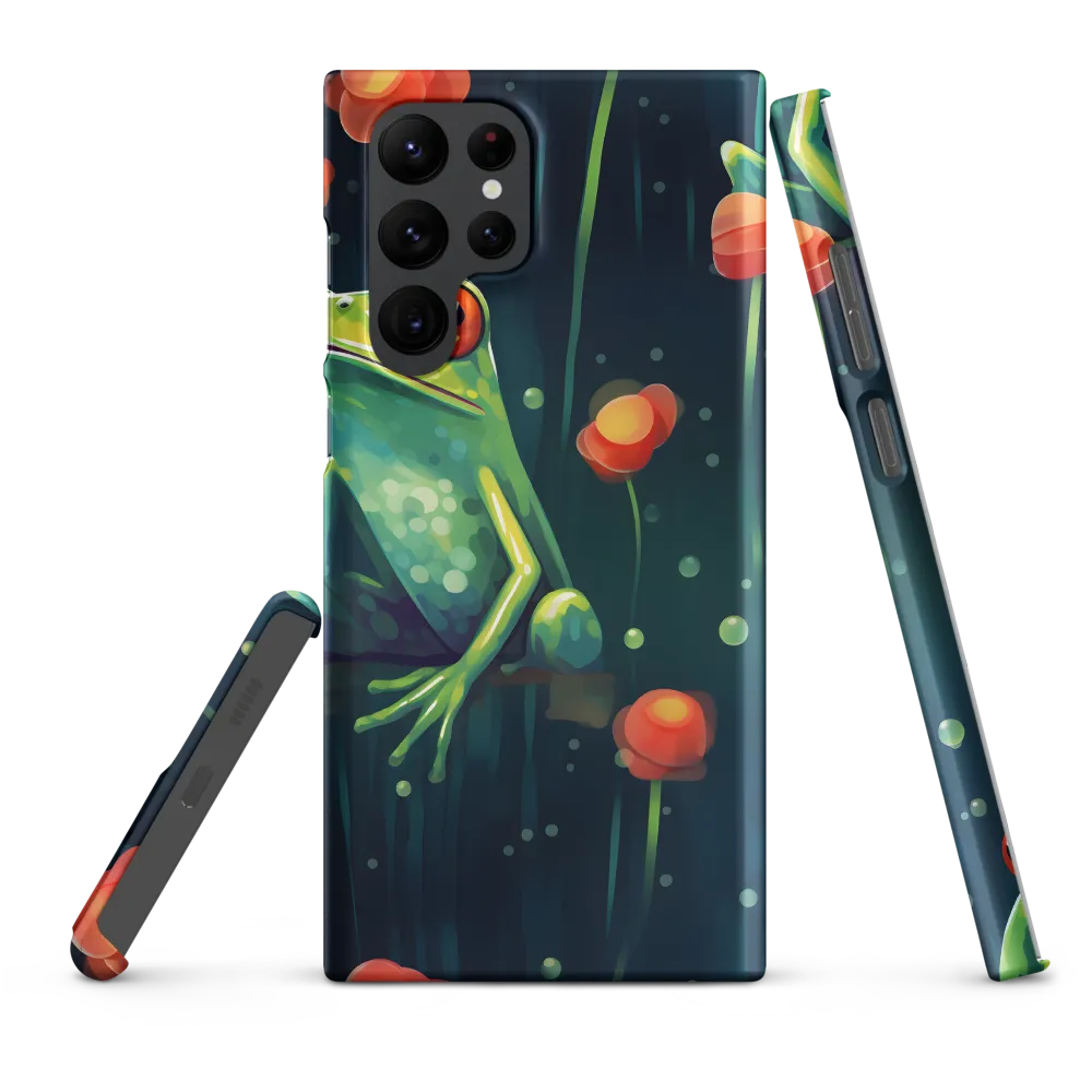 Playful Frogs in a Lush Pond