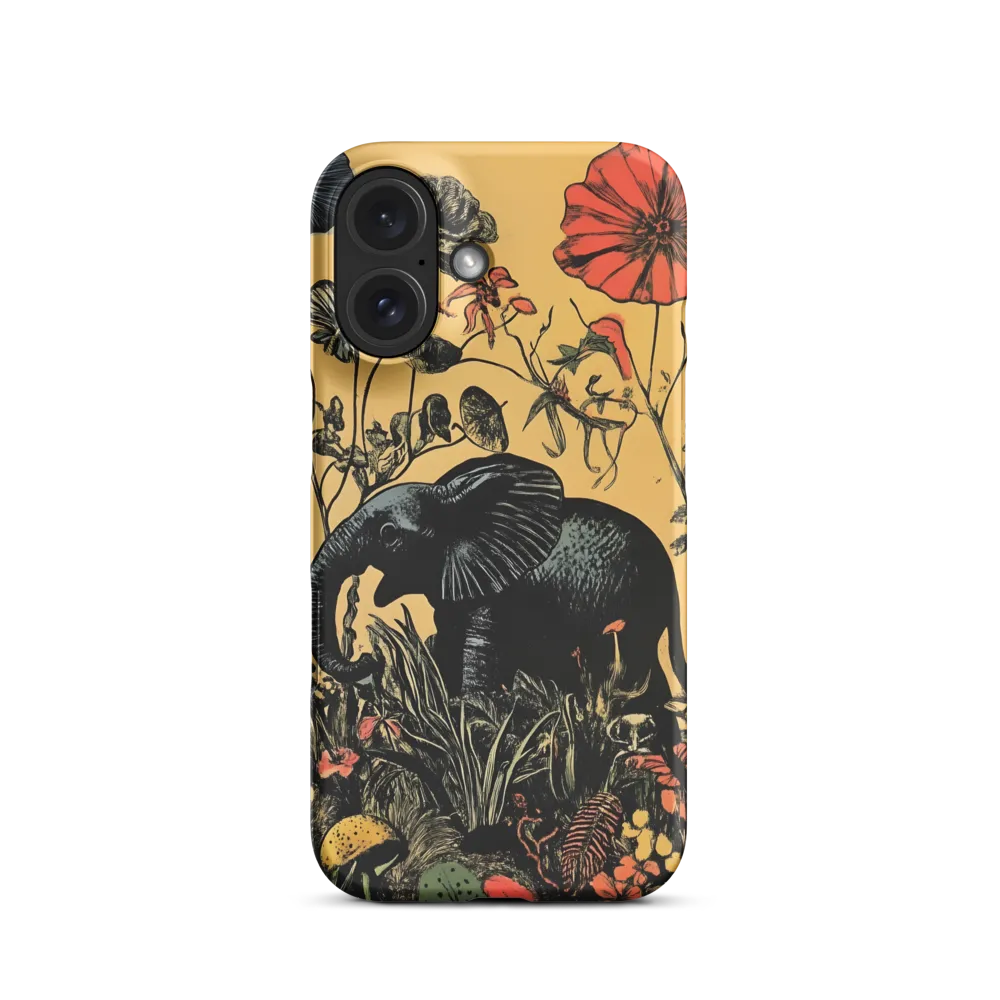 Floral Majesty: The Elephant's Sanctuary | Phone Case |  16 | Snap Case | Matte