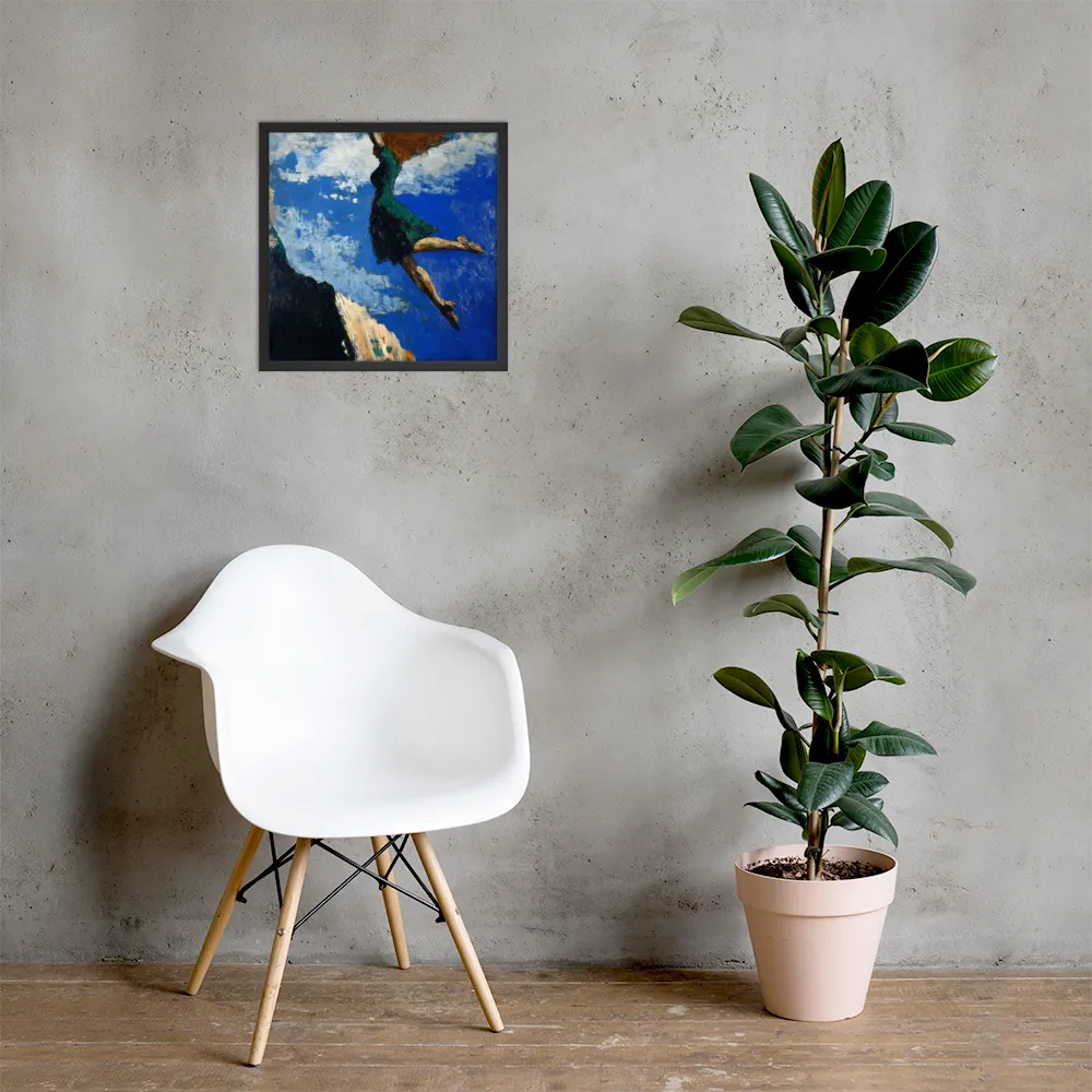 Boundless Ascent | Poster with Black Frame | 18″×18″