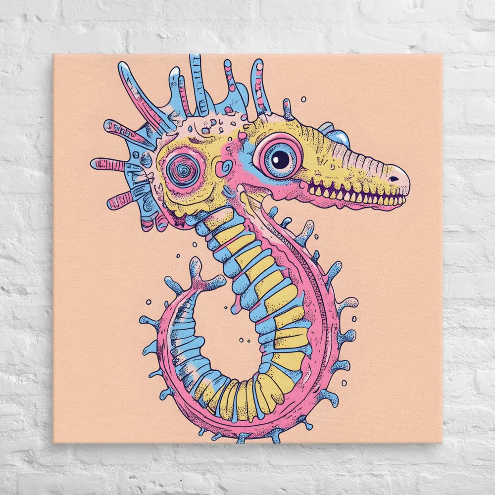 Whimsical Sea Dragon: An Intricate Fantasy | Canvas | 37″×37″