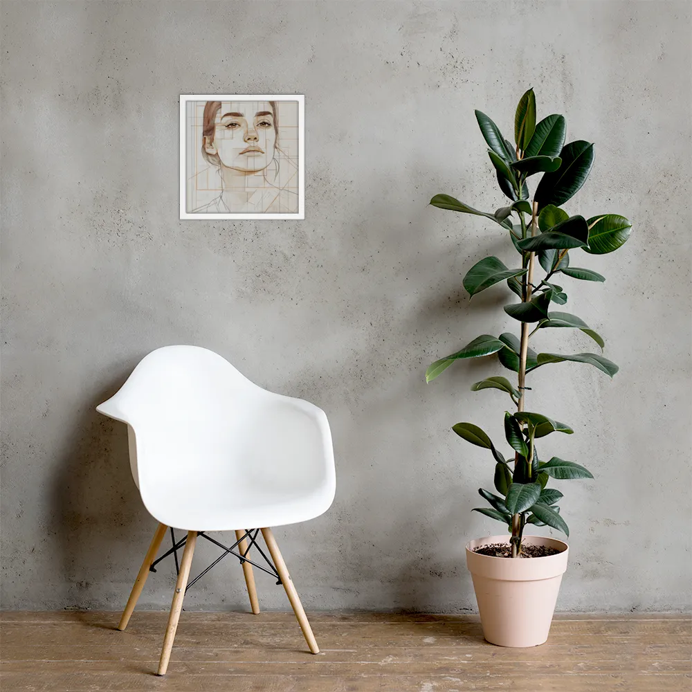Geometric Serenity: A Minimalist Portrait