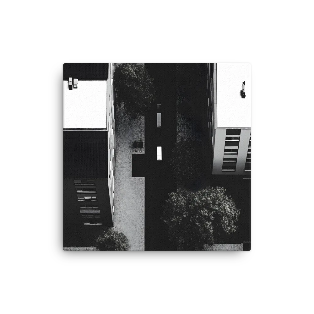 Urban Serenity from Above | Thin Canvas | 12″×12″