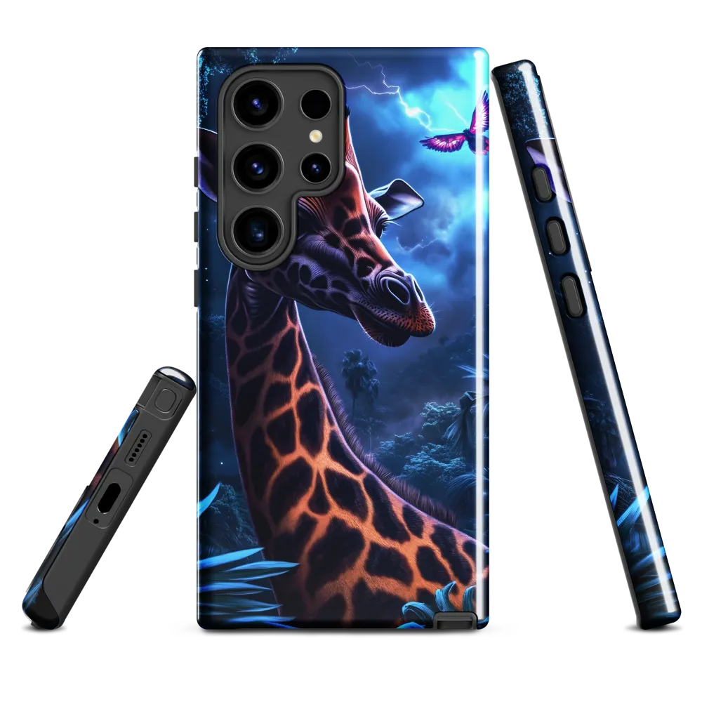 Mystical Giraffe in Twilight Jungle