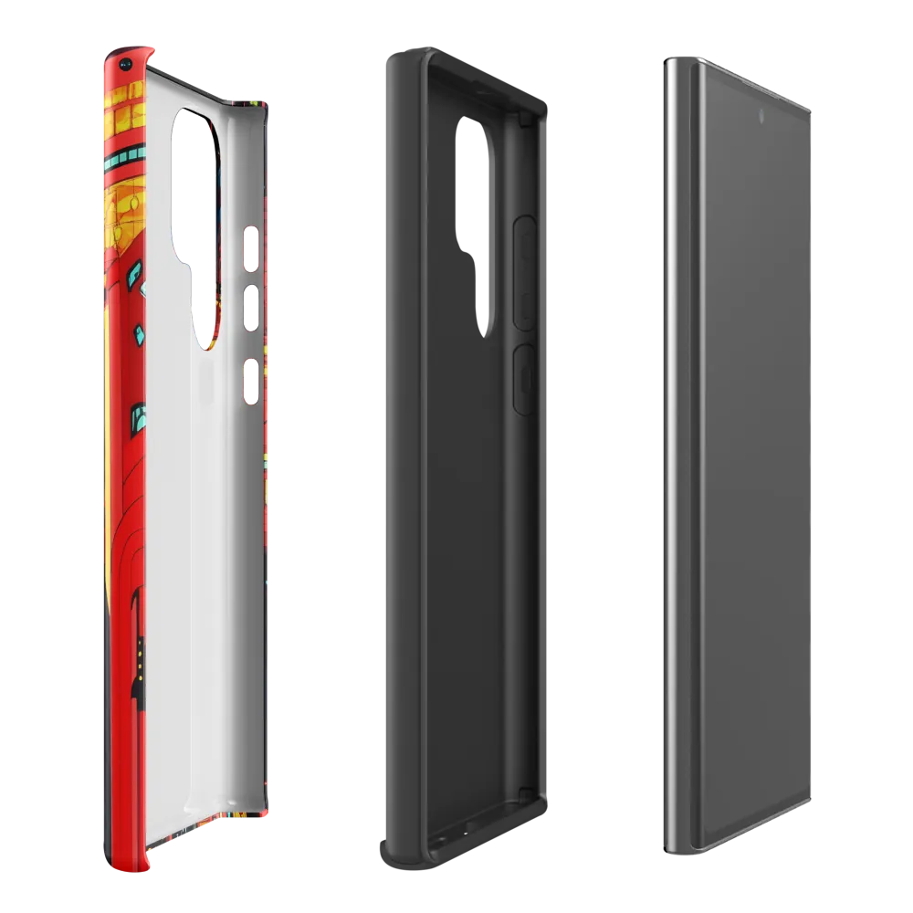 Neon Dreams: A Cyberpunk Cityscape | Phone Case |  S22 Ultra | Tough Case | Glossy