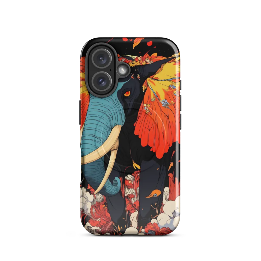 Majesty of the Floral Elephant | Phone Case |  16 | MagSafe® Tough Case | Glossy