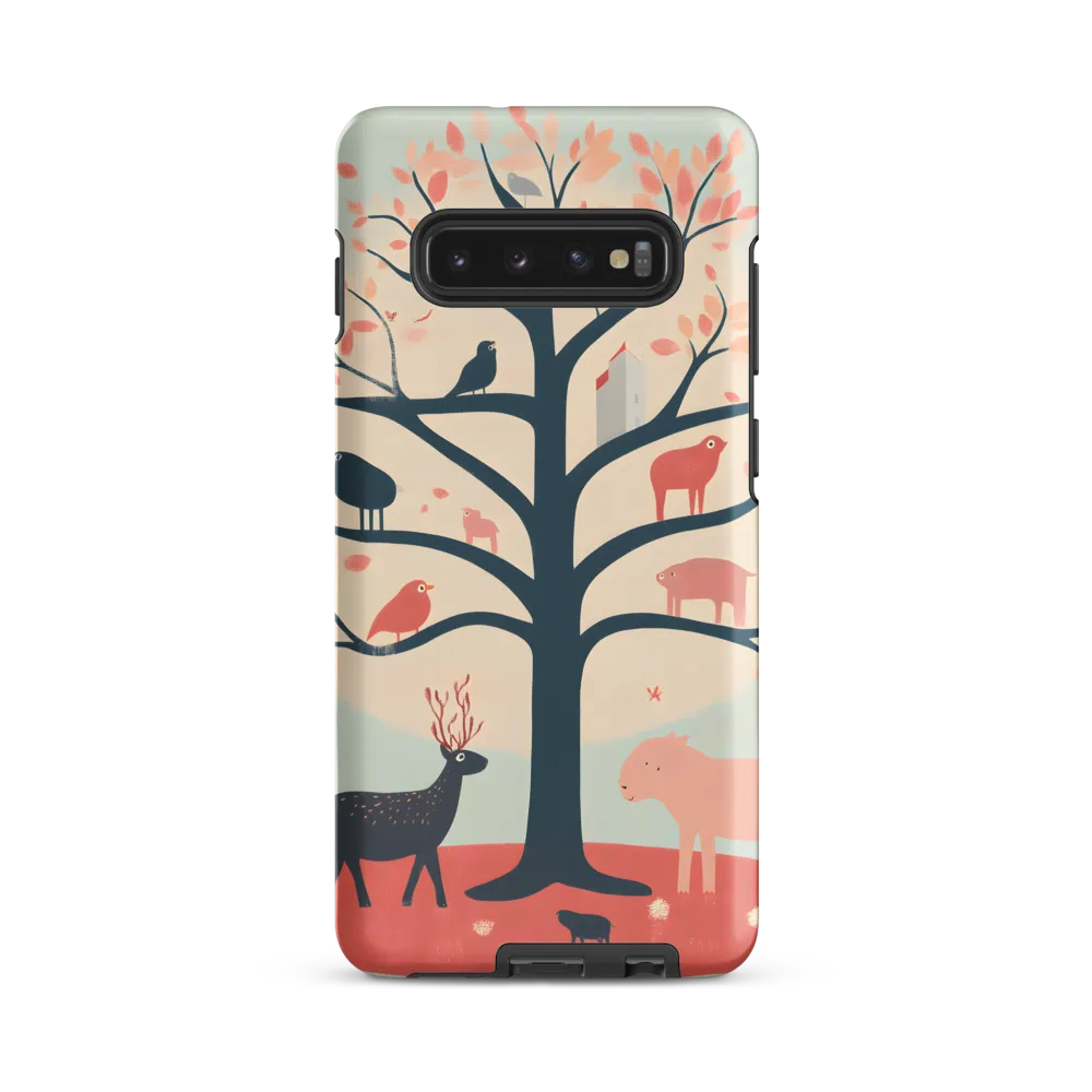 Whimsical Tree with Playful Creatures
