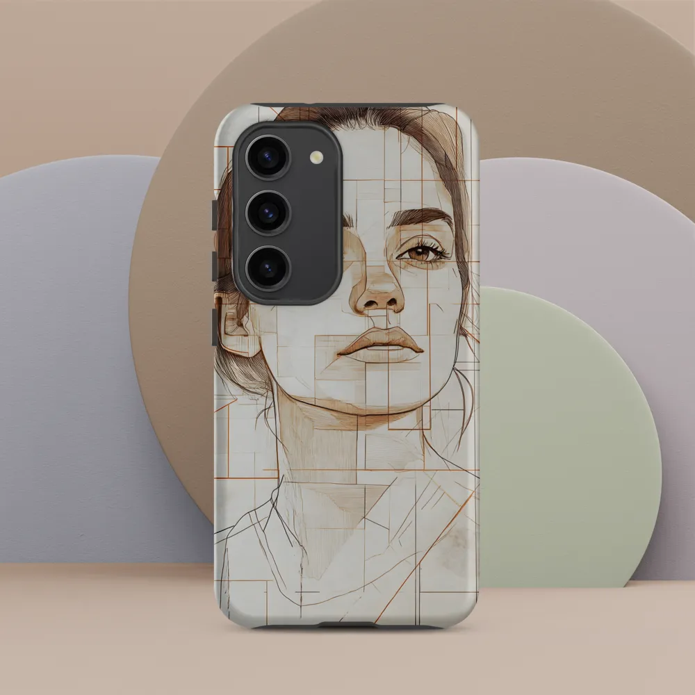 Geometric Serenity: A Minimalist Portrait