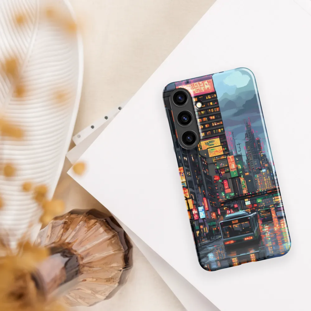 Neon Dreams: A Pixelated Urban Night