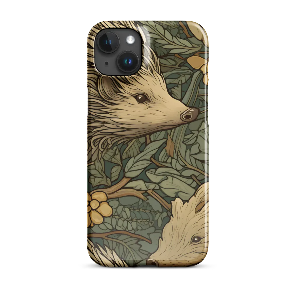 Whimsical Hedgehog Garden | Phone Case |  15 Plus | Snap Case | Glossy