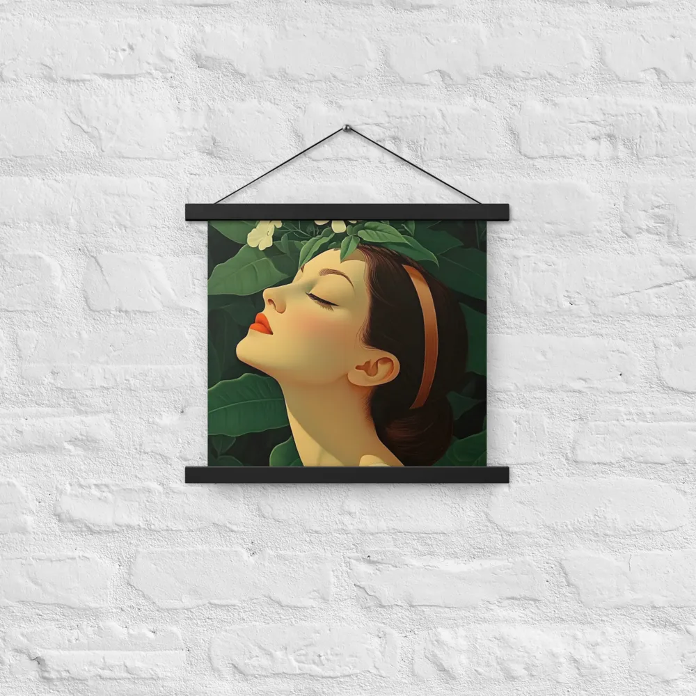 Serenity in Bloom | Poster With Black Wood Hanger | 14″×14″