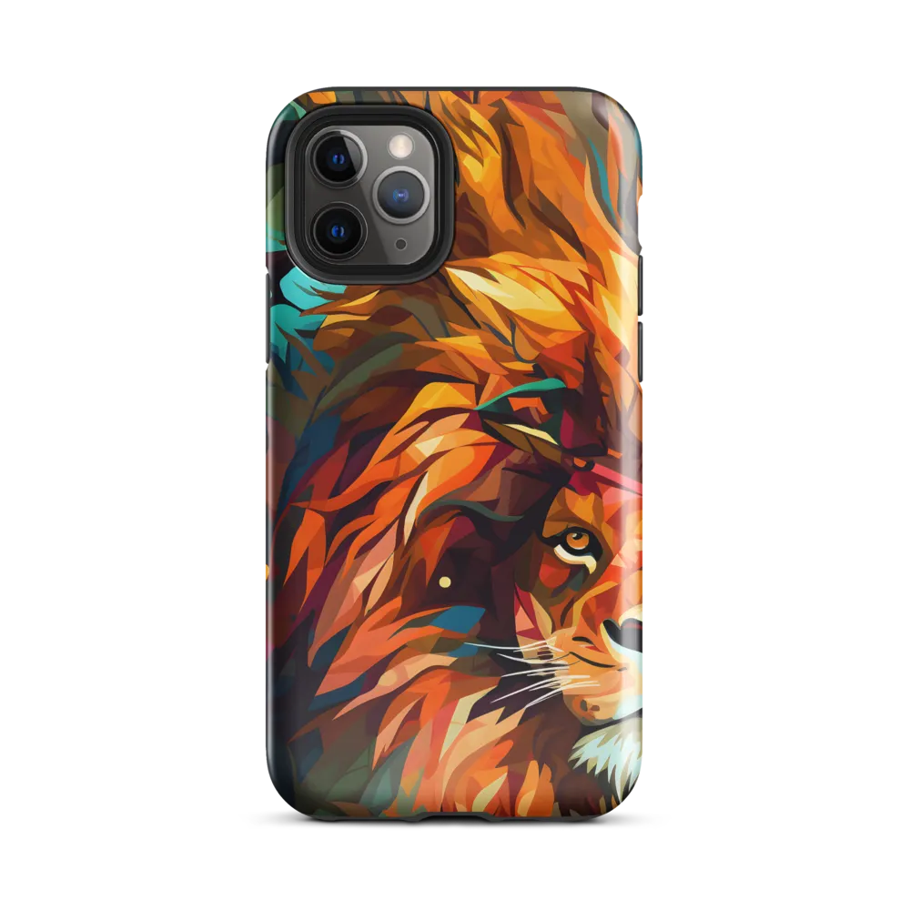 Majestic Gaze: The Polygonal Lion