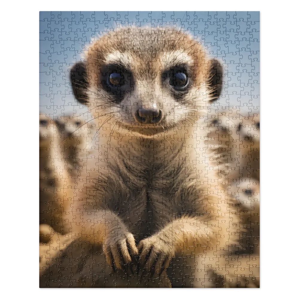 Curious Stance: The Meerkat's Gaze | Jigsaw Puzzle | 520 pieces