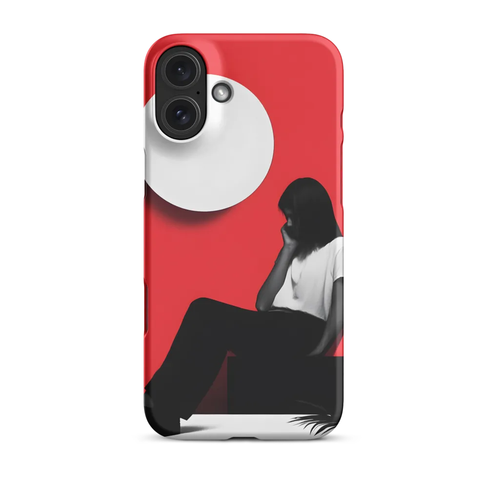 Contemplation in Red | Phone Case |  16 Plus | Snap Case | Matte