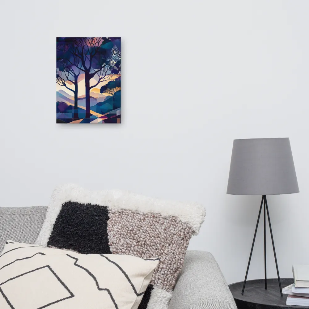 Tranquil Geometry: A Journey Through Color | Canvas | 12″×16″