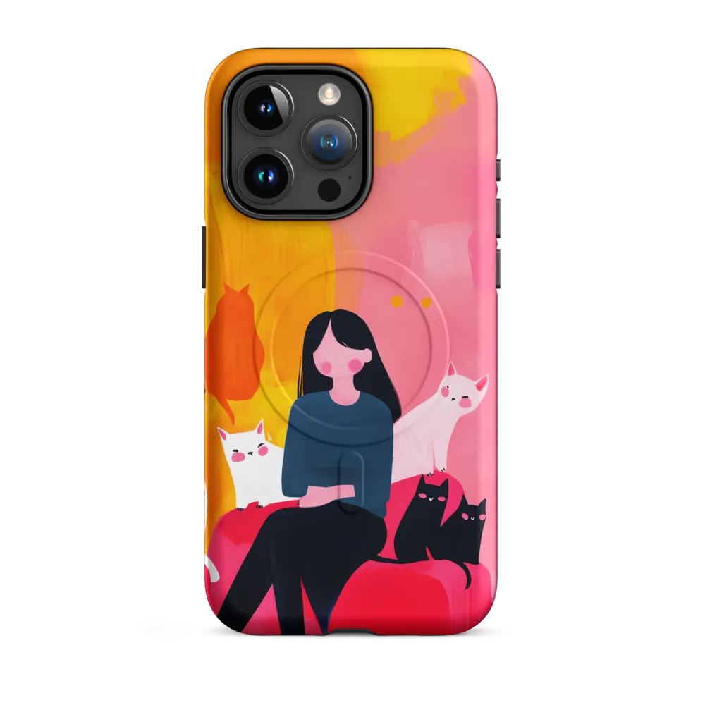 Whimsy in Feline Company | Phone Case |  15 Pro Max | MagSafe® Tough Case | Matte