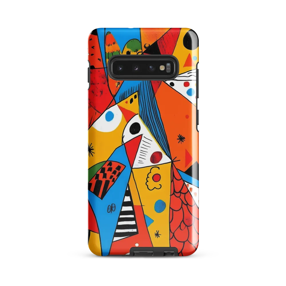 Geometric Playground: A Colorful Journey Through Abstract Landscapes | Phone Case |  S10 Plus | Tough Case | Glossy