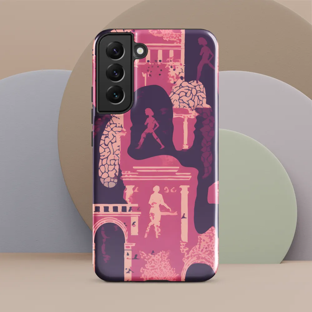 Whimsical Interplay of Figures and Architecture