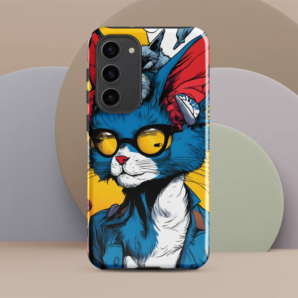 Spectacled Blue — Cat Portrait with Kitten