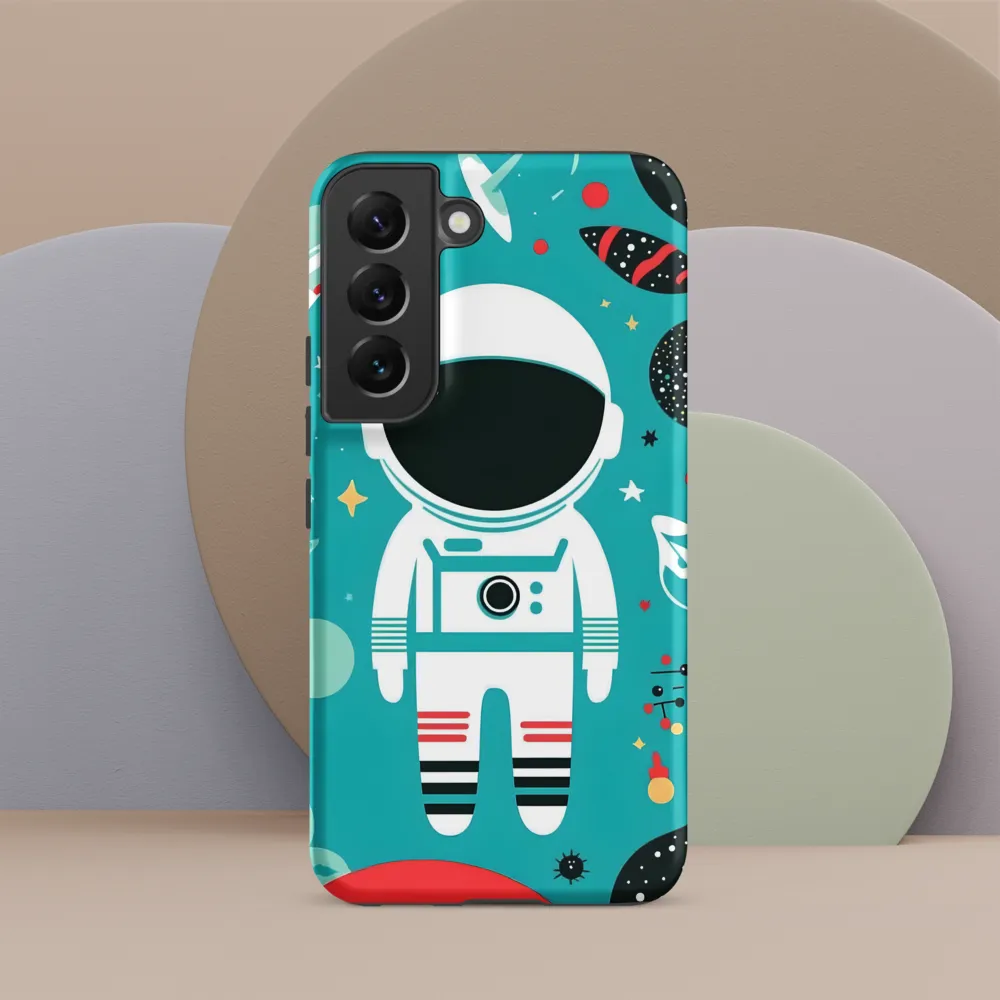 Whimsical Astronaut in Cosmic Wonderland
