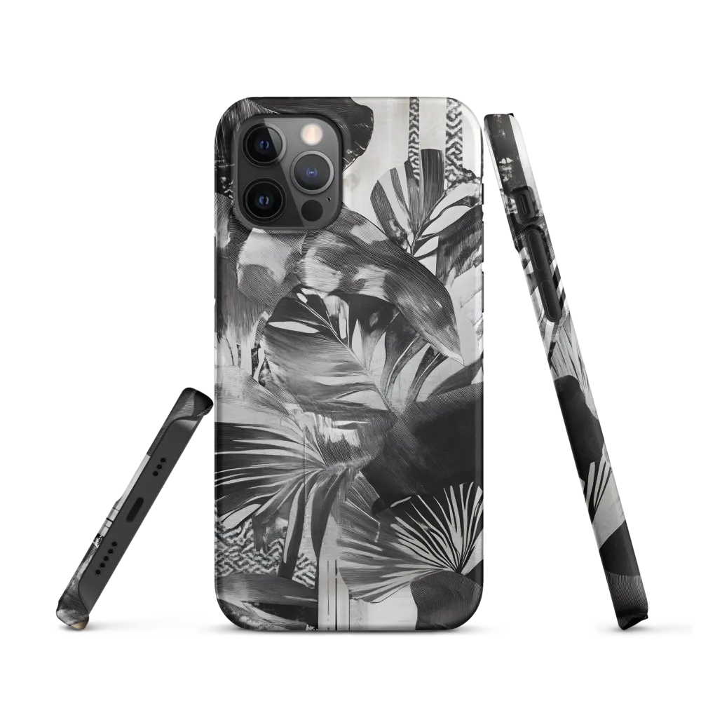 Monochrome Serenity in Tropical Foliage