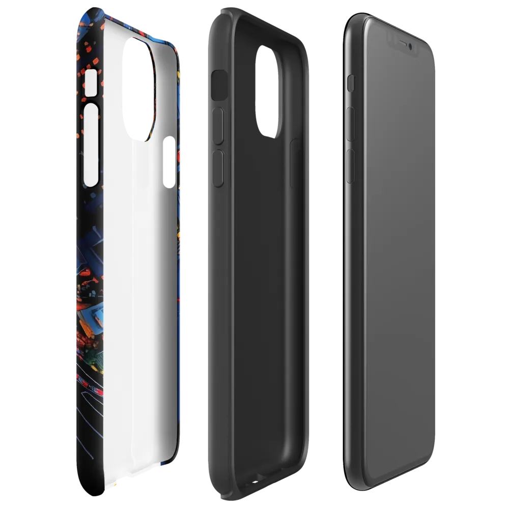 Vibrant Nightscape: A Futuristic City Overlook | Phone Case |  11 Pro Max | Tough Case | Glossy