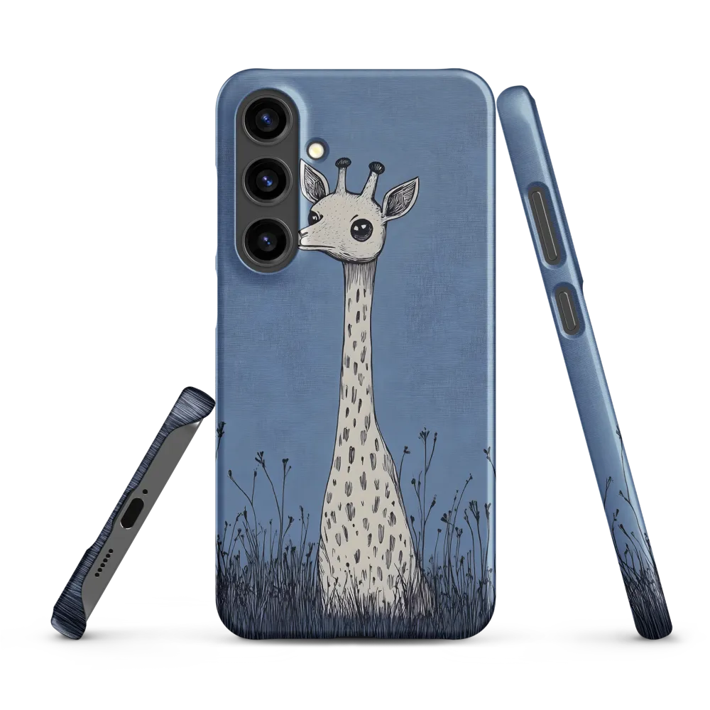 Whimsical Giraffe in Blue