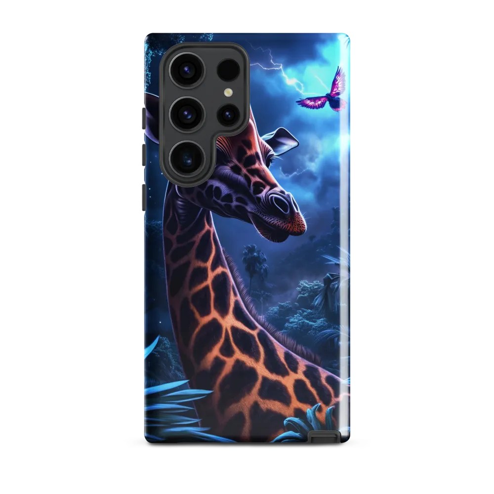 Mystical Giraffe in Twilight Jungle