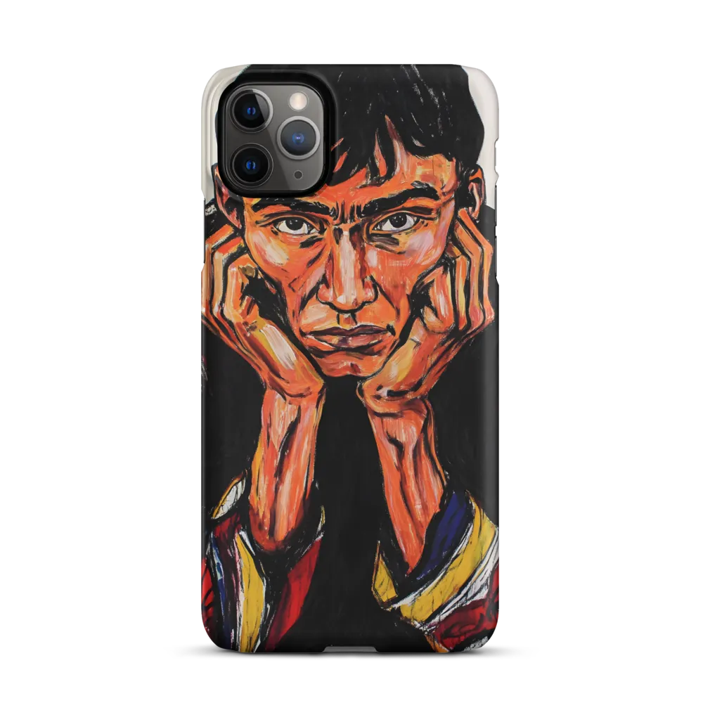 Contemplative Intensity: An Expressionist Portrait