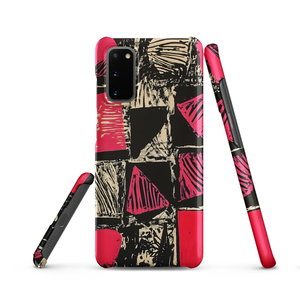Geometric Symphony in Pink and Black
