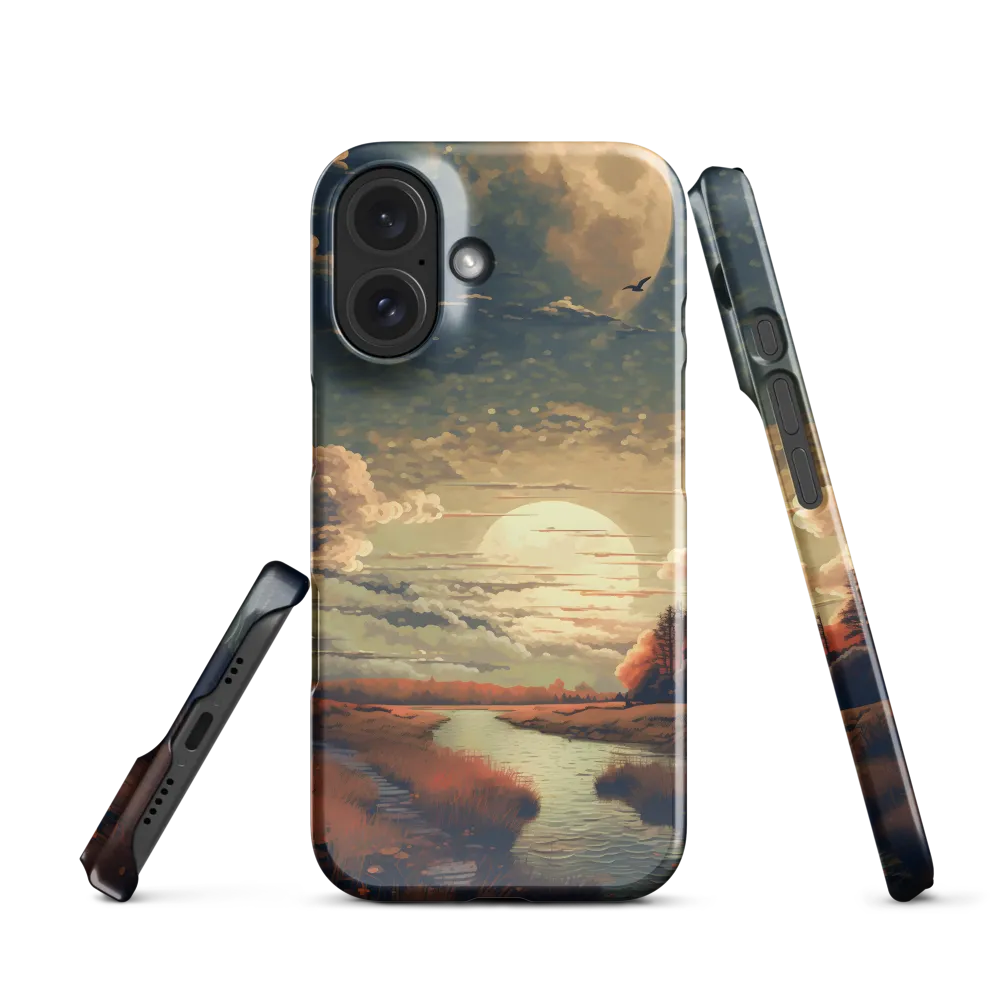 Whispers of Dusk: A Tranquil River Landscape | Phone Case