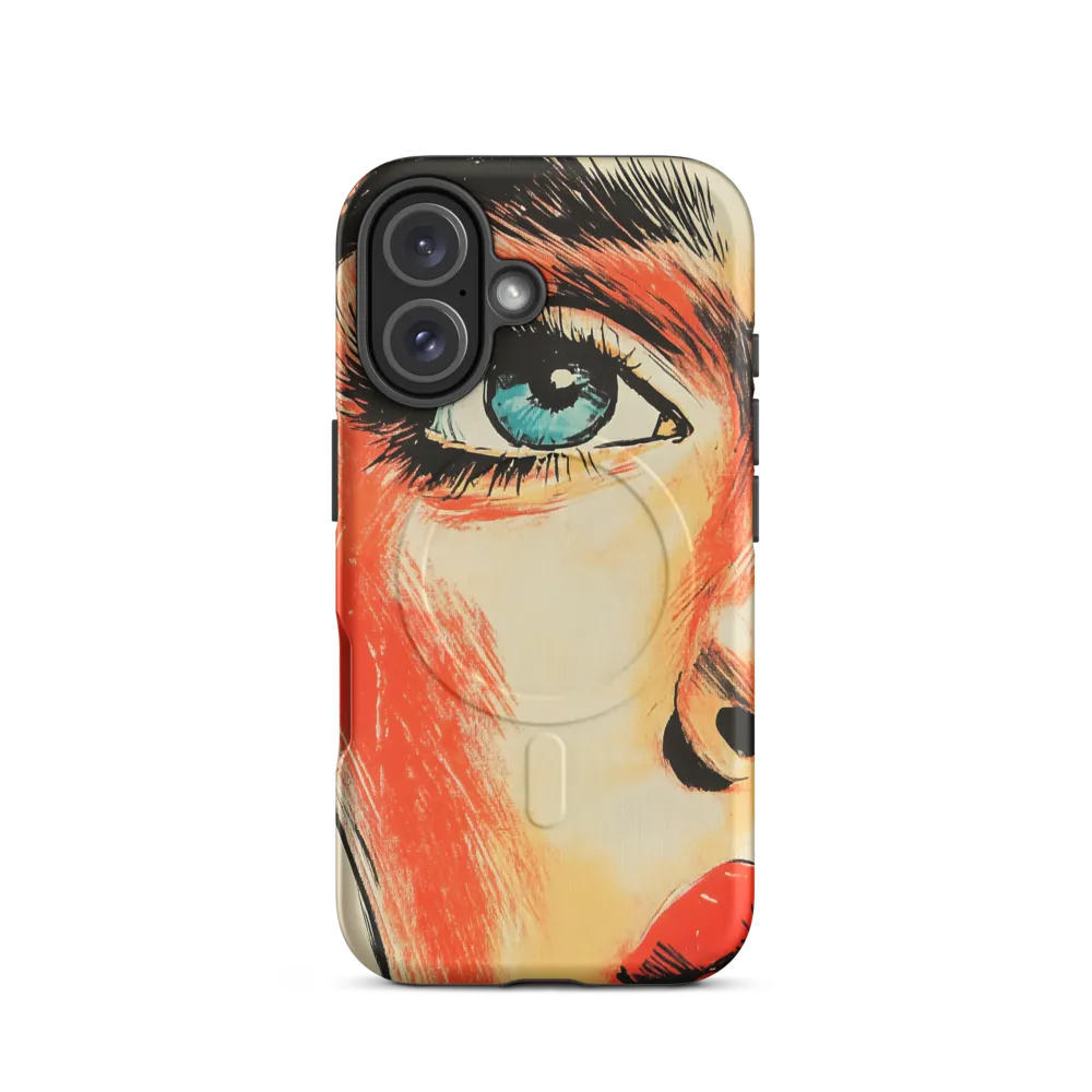 Intense Gaze: A Pop Art Portrait | Phone Case |  16 | MagSafe® Tough Case | Matte