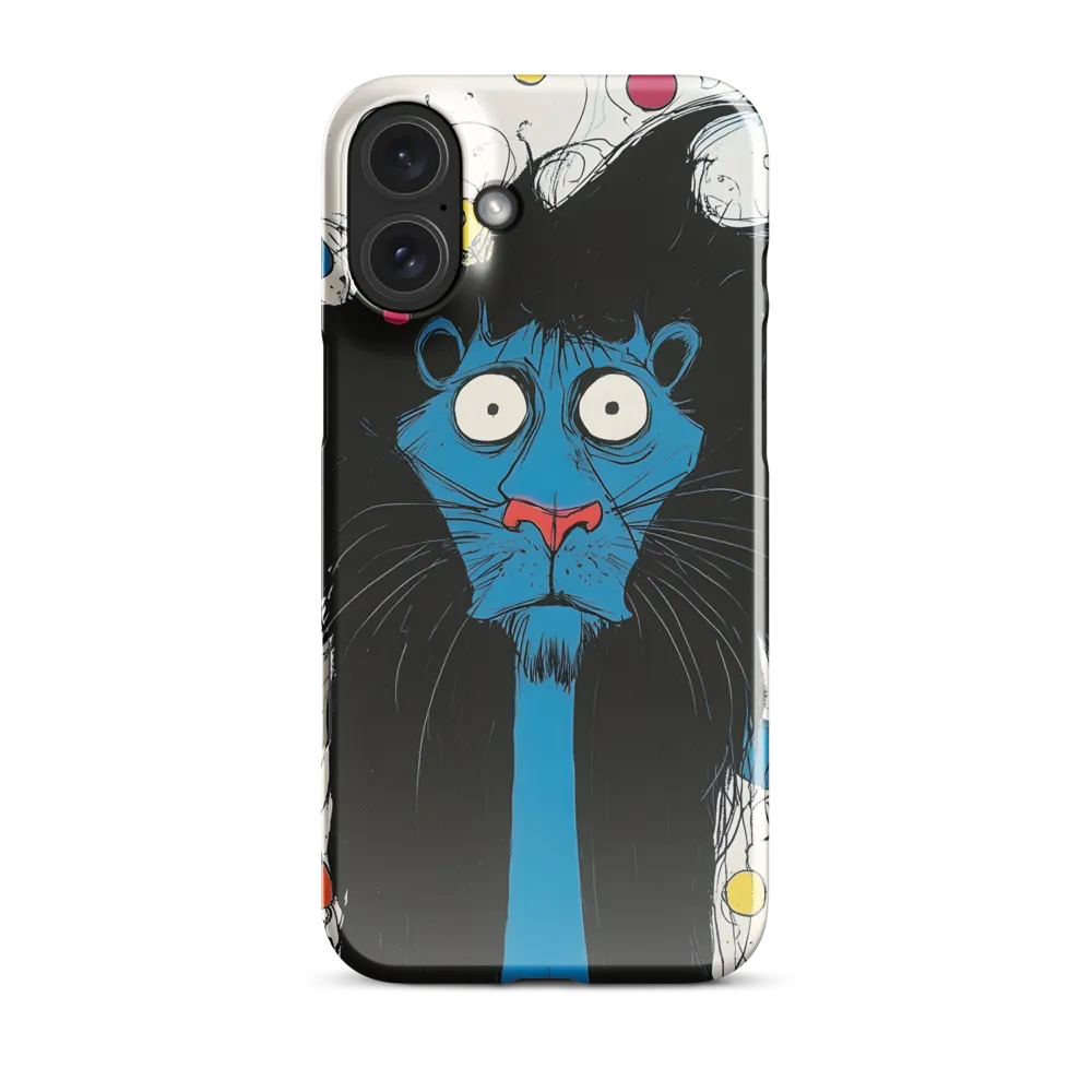 Whimsical Blue Lion