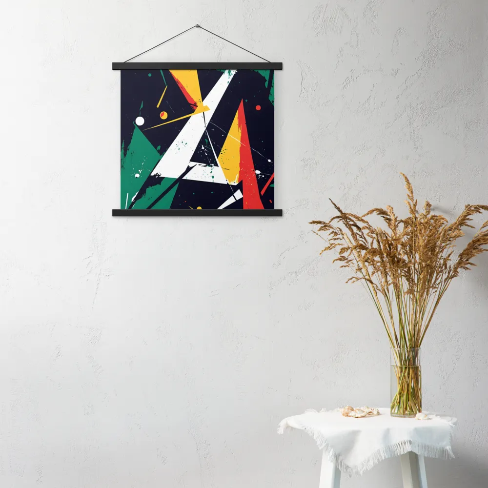 Dynamic Geometries | Poster With Black Wood Hanger | 18″×18″