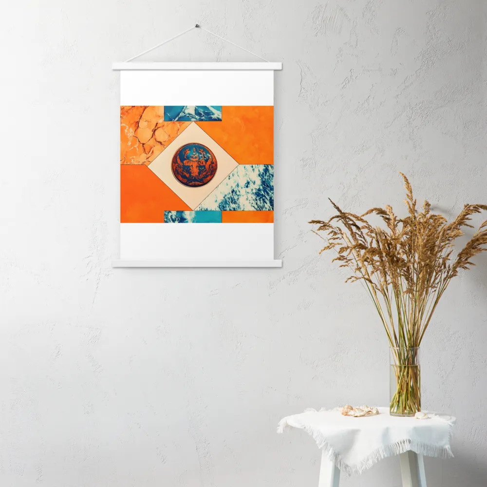 Harmonious Encounters: Abstract Geometry | Poster With White Wood Hanger | 18″×24″