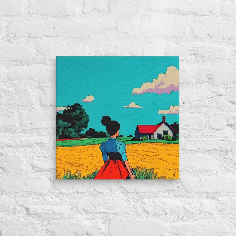 Whispers of a Sunlit Meadow | Canvas | 18″×18″