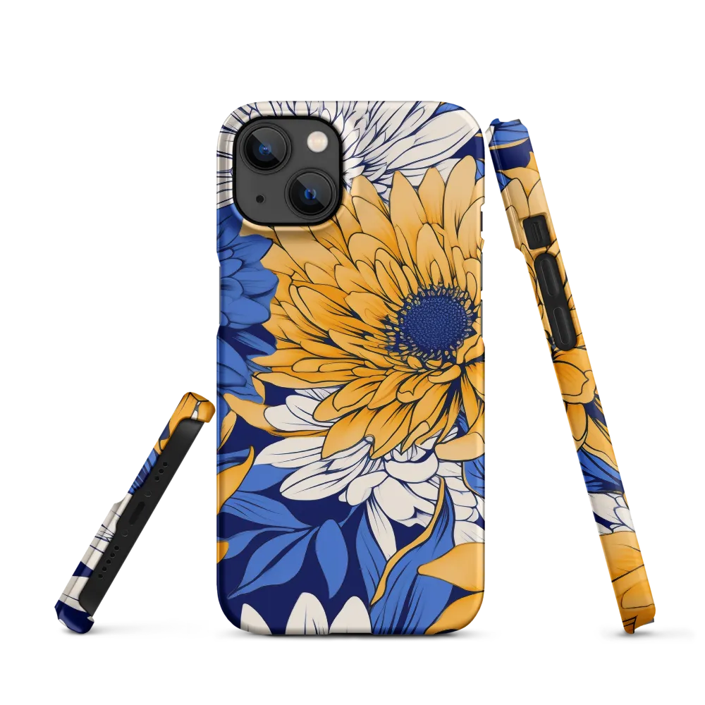 Floral Harmony in Blue and Yellow
