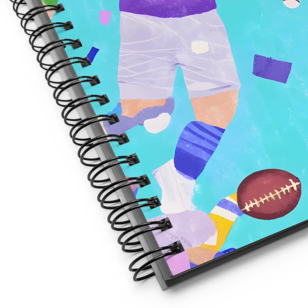 Dynamic Playmakers in Motion | Spiral Notebook