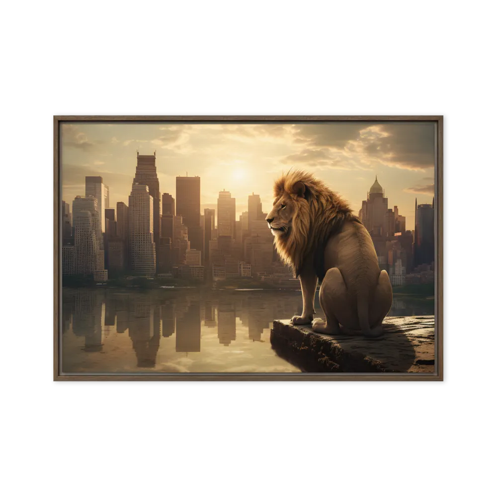 The Lion's Gaze Over the Urban Symphony